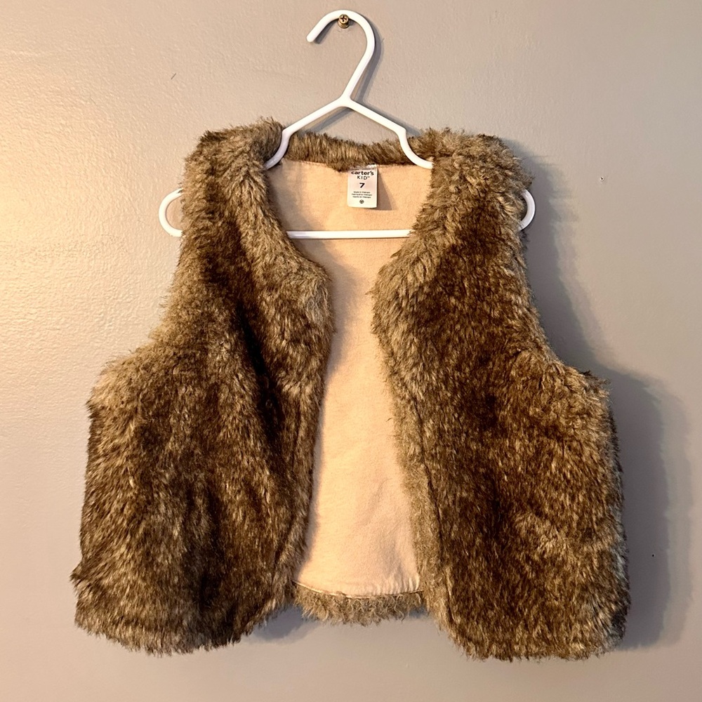 Carter's Brown Faux Fur Vest for Kids